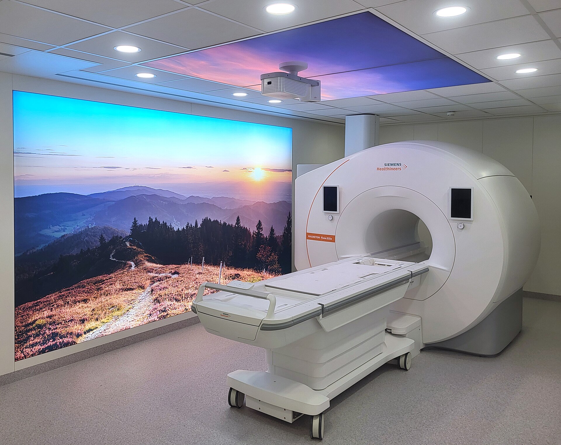 Sala de resonancia magnética de un hospital