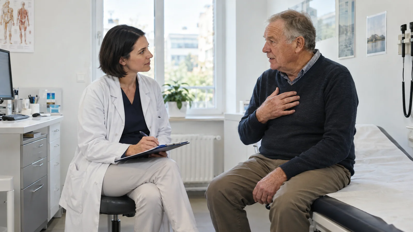 Consultation about chest symptoms