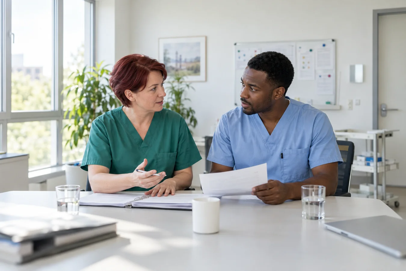 Conversation between healthcare professionals