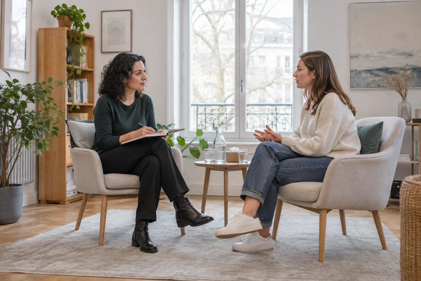 Interview in a psychotherapy practice