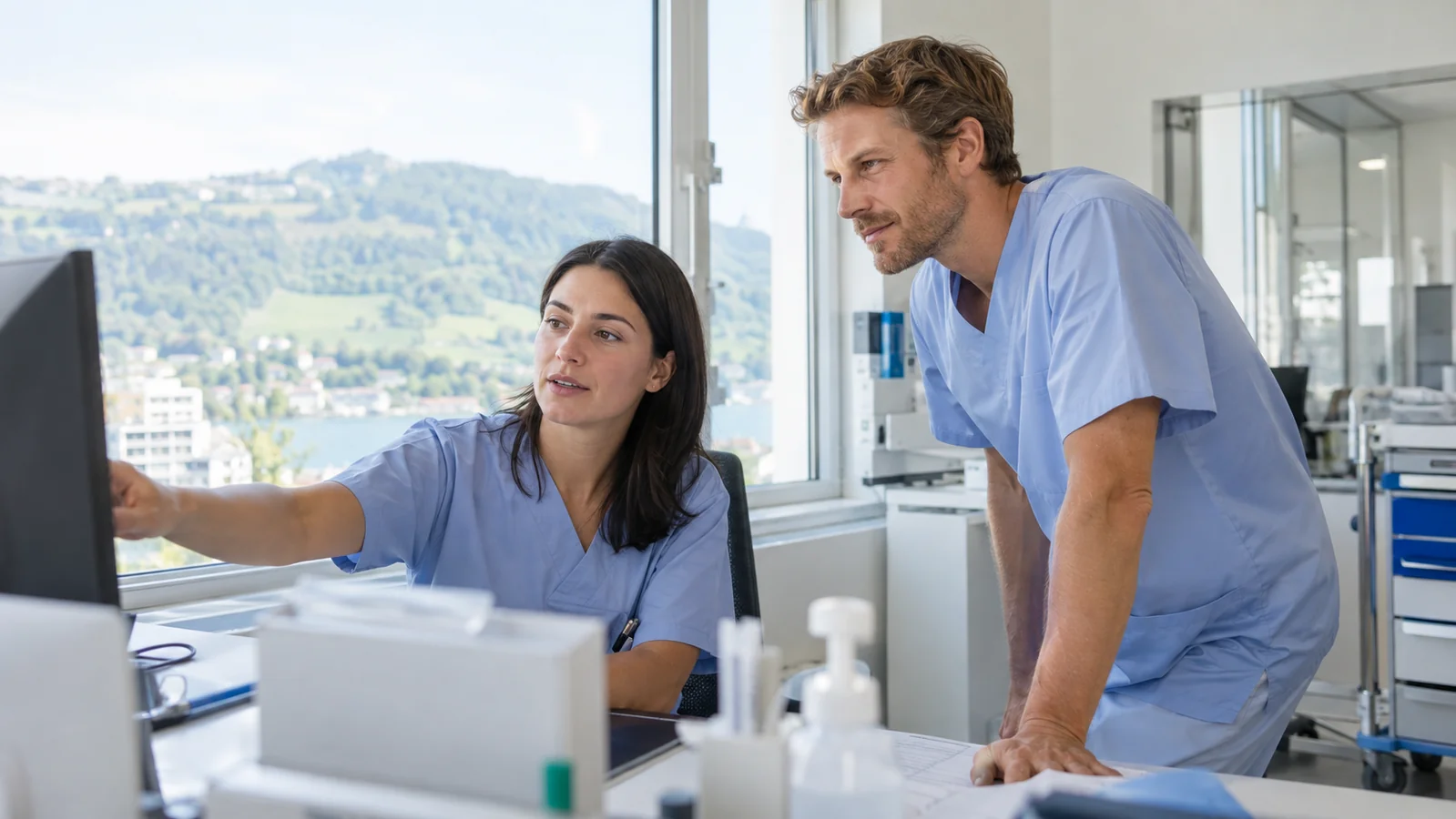 Trabajo en equipo en un hospital