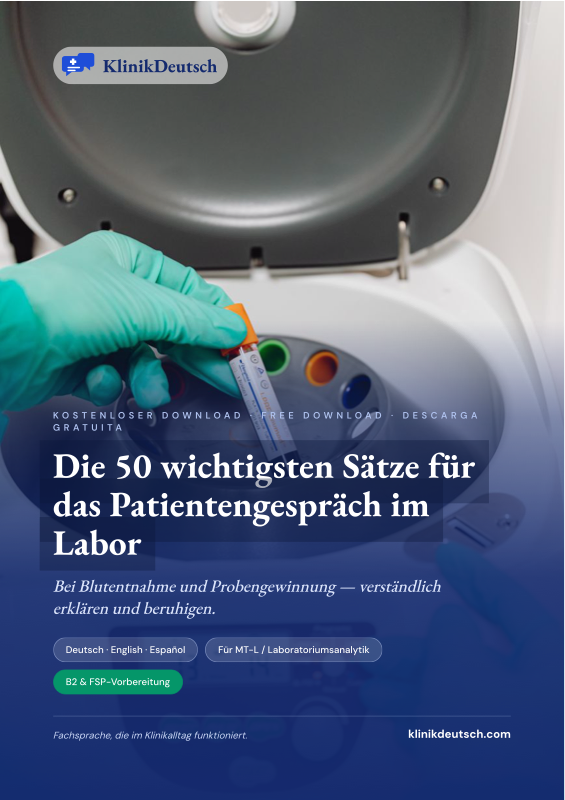 Gratis-PDF: 50 Sätze für das Patientengespräch im Labor